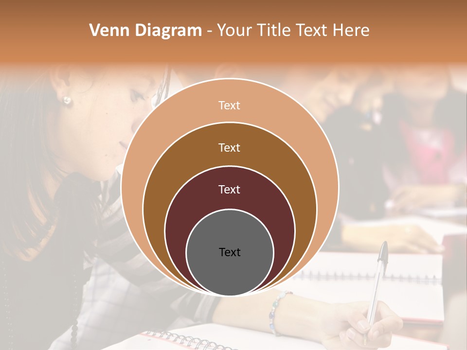 College Students In A Library Studying For Their Exams PowerPoint Template