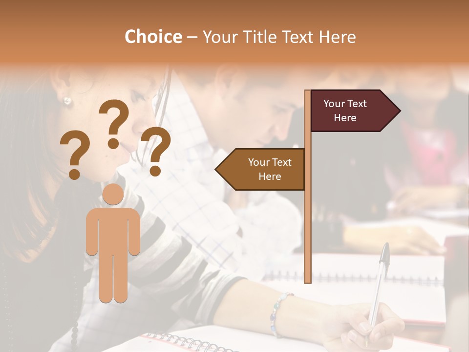 College Students In A Library Studying For Their Exams PowerPoint Template