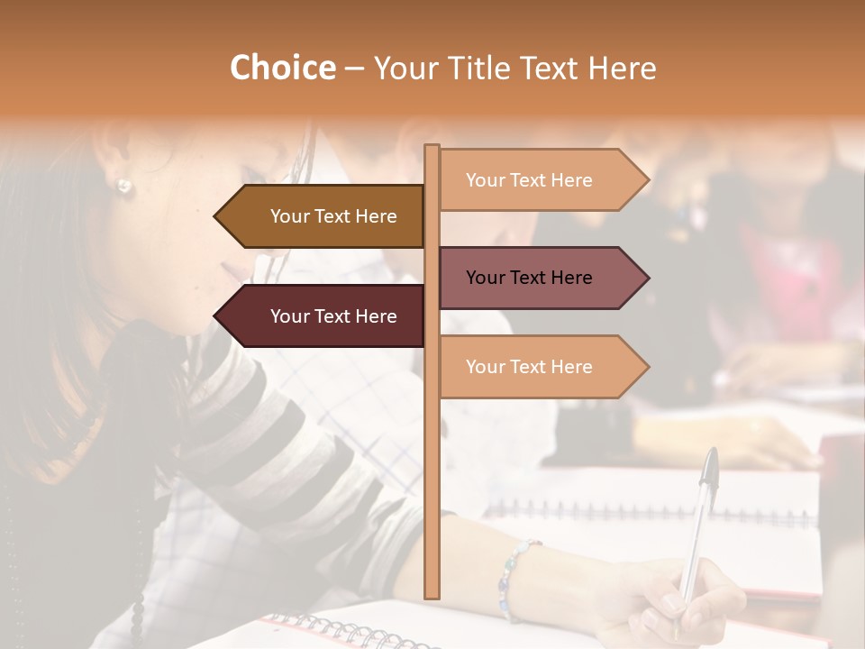 College Students In A Library Studying For Their Exams PowerPoint Template