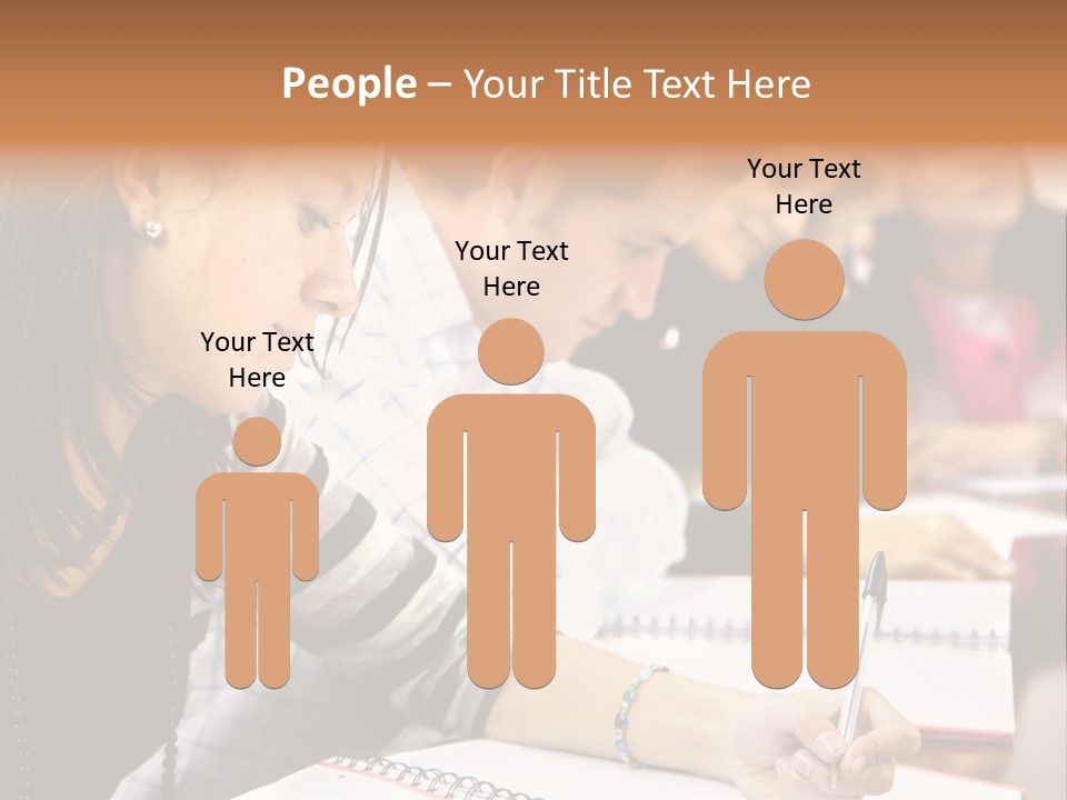 College Students In A Library Studying For Their Exams PowerPoint Template