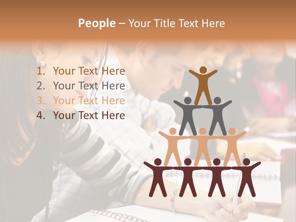 College Students In A Library Studying For Their Exams PowerPoint Template