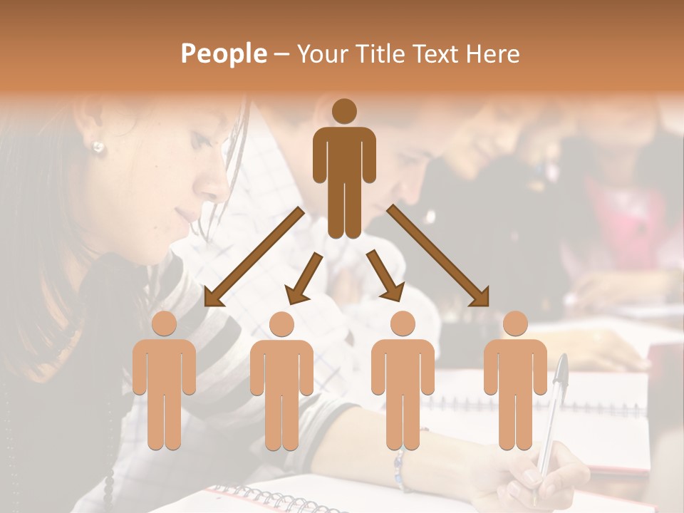 College Students In A Library Studying For Their Exams PowerPoint Template