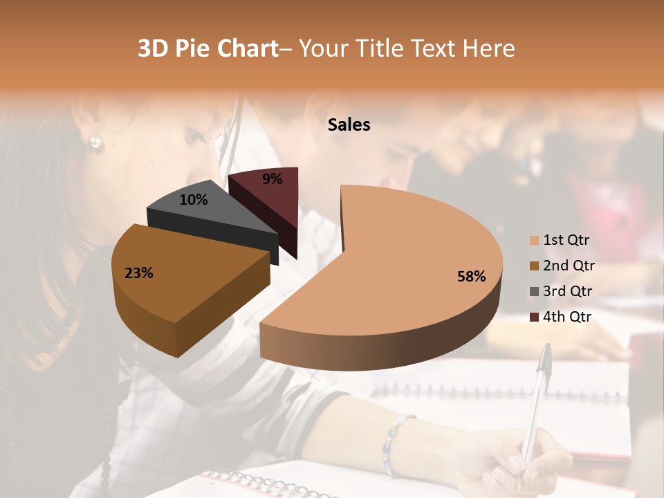 College Students In A Library Studying For Their Exams PowerPoint Template