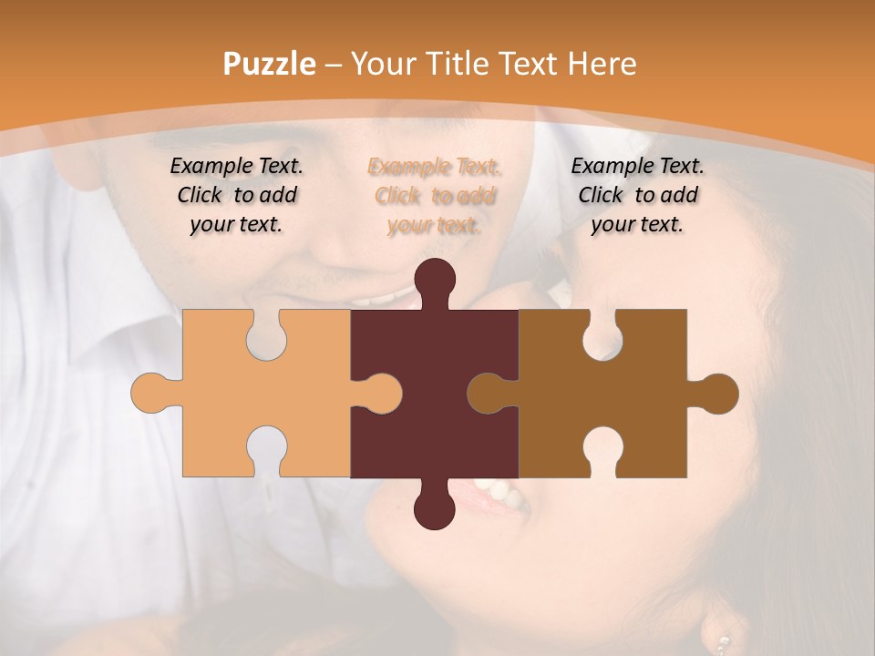 Beautiful Couple In Love Outdoors Looking At Each Other PowerPoint Template