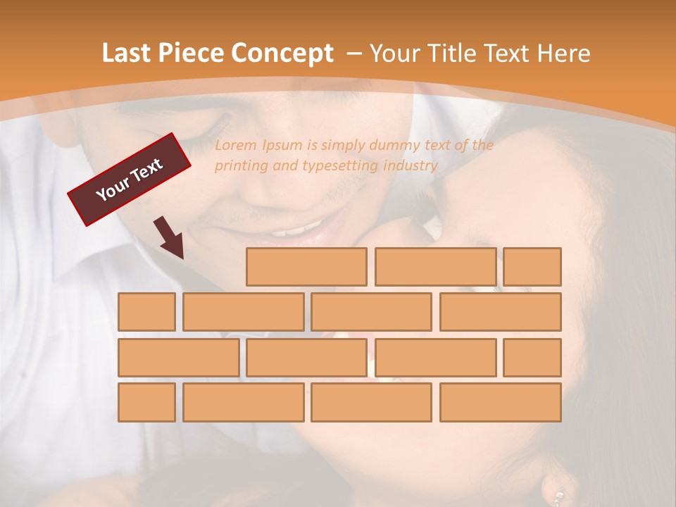 Beautiful Couple In Love Outdoors Looking At Each Other PowerPoint Template