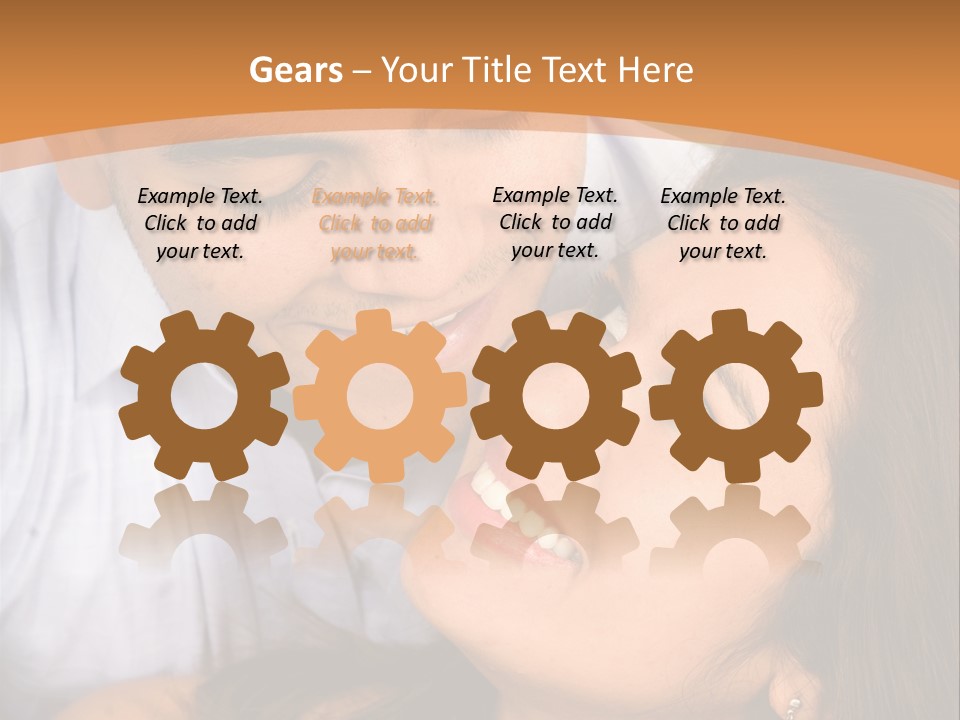 Beautiful Couple In Love Outdoors Looking At Each Other PowerPoint Template