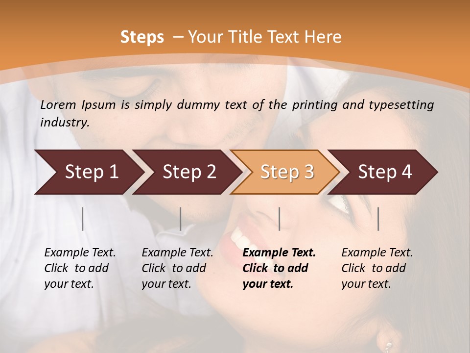 Beautiful Couple In Love Outdoors Looking At Each Other PowerPoint Template