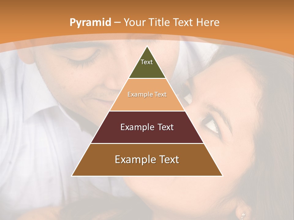 Beautiful Couple In Love Outdoors Looking At Each Other PowerPoint Template