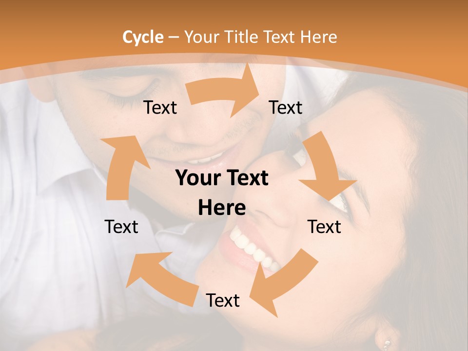 Beautiful Couple In Love Outdoors Looking At Each Other PowerPoint Template