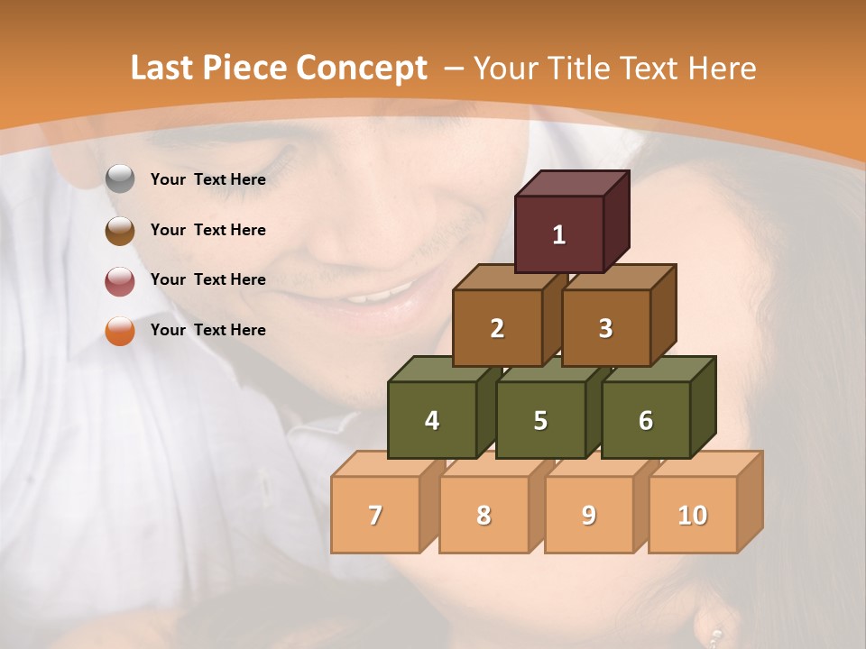 Beautiful Couple In Love Outdoors Looking At Each Other PowerPoint Template