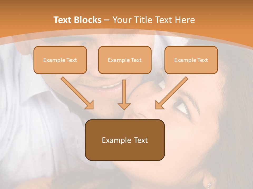 Beautiful Couple In Love Outdoors Looking At Each Other PowerPoint Template
