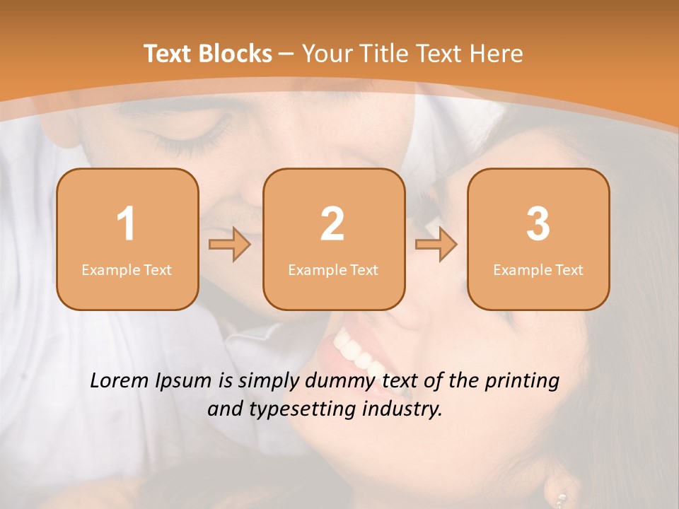 Beautiful Couple In Love Outdoors Looking At Each Other PowerPoint Template