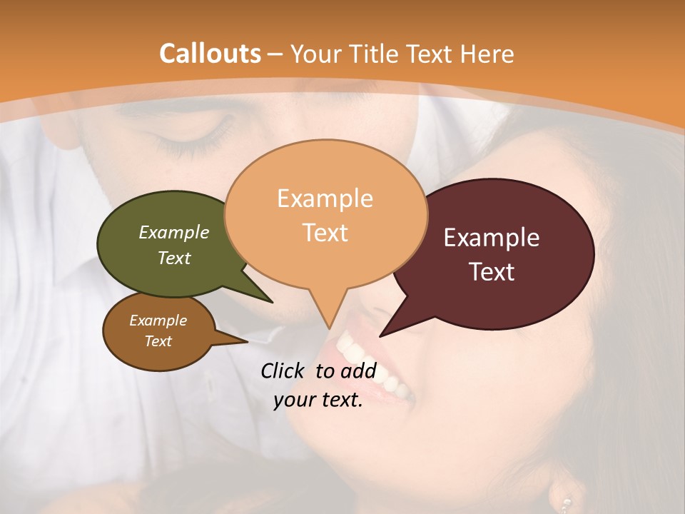 Beautiful Couple In Love Outdoors Looking At Each Other PowerPoint Template