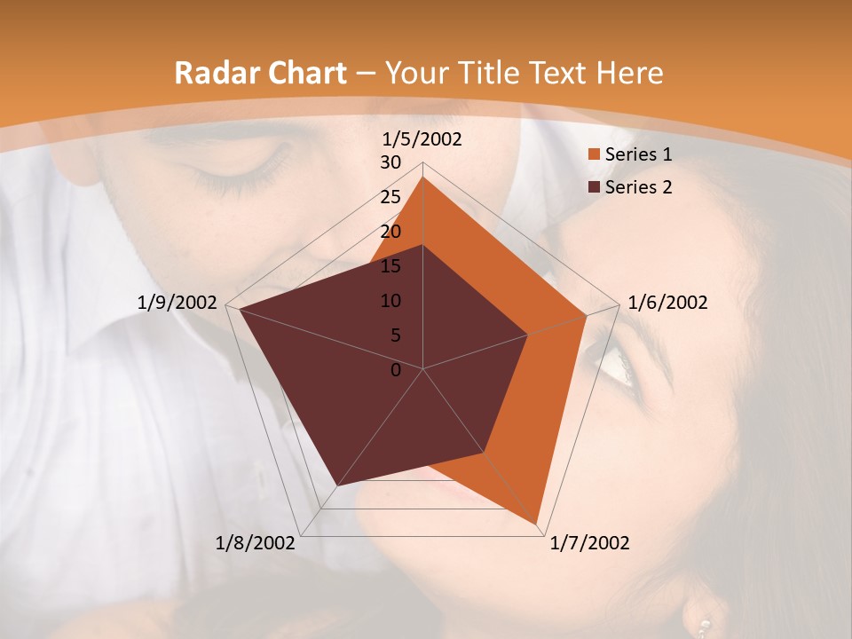 Beautiful Couple In Love Outdoors Looking At Each Other PowerPoint Template