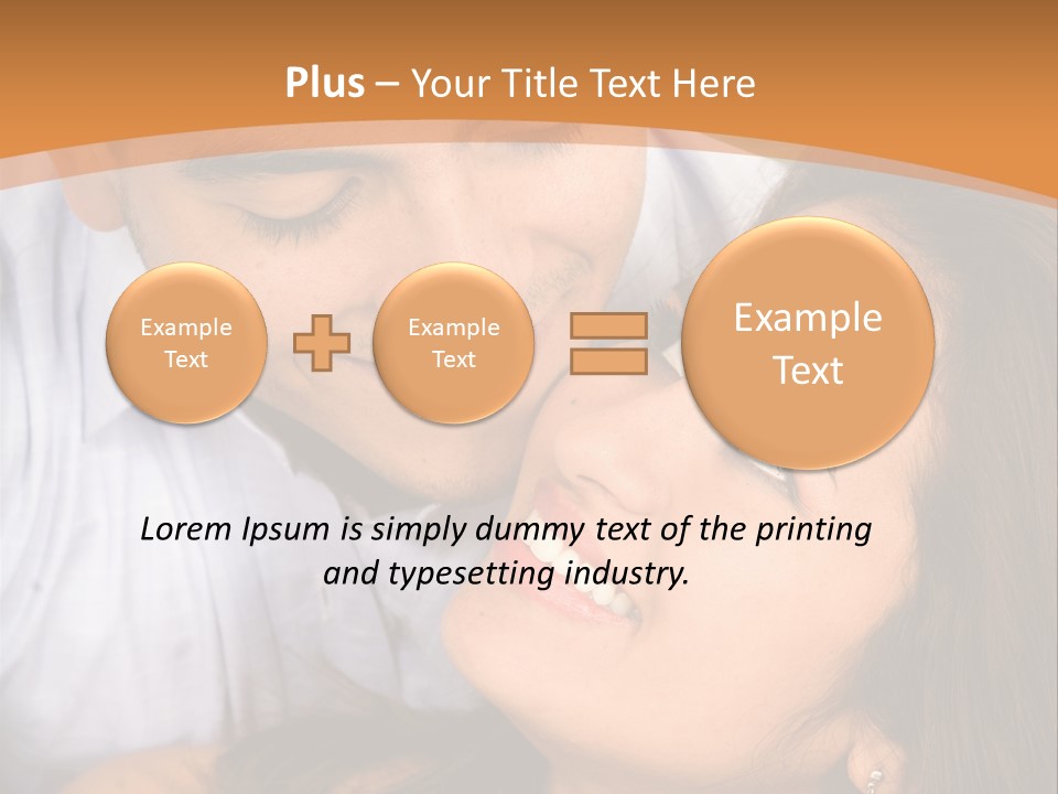 Beautiful Couple In Love Outdoors Looking At Each Other PowerPoint Template