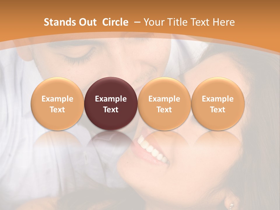 Beautiful Couple In Love Outdoors Looking At Each Other PowerPoint Template