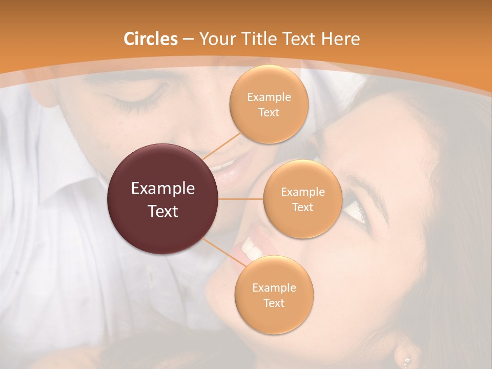 Beautiful Couple In Love Outdoors Looking At Each Other PowerPoint Template