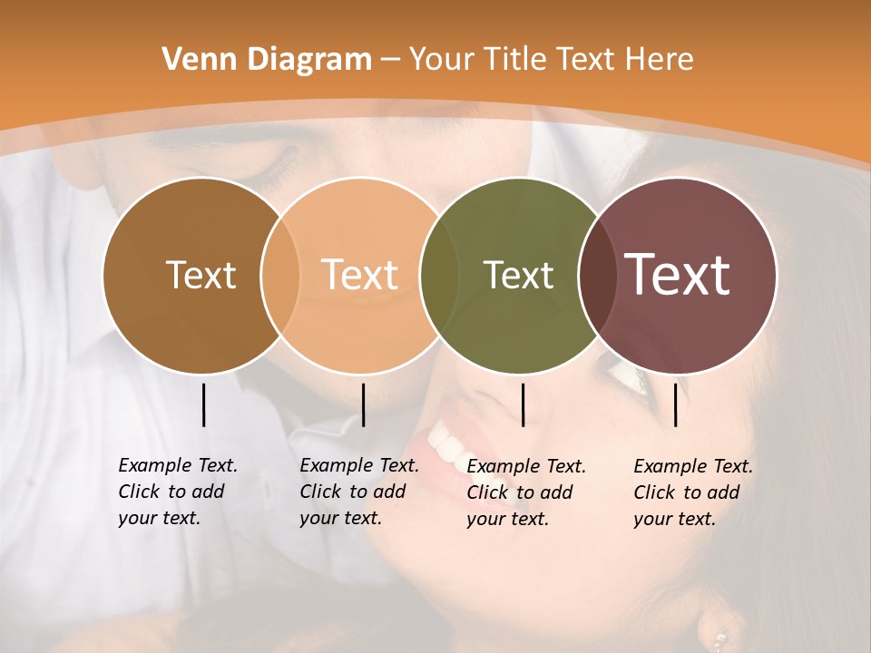 Beautiful Couple In Love Outdoors Looking At Each Other PowerPoint Template