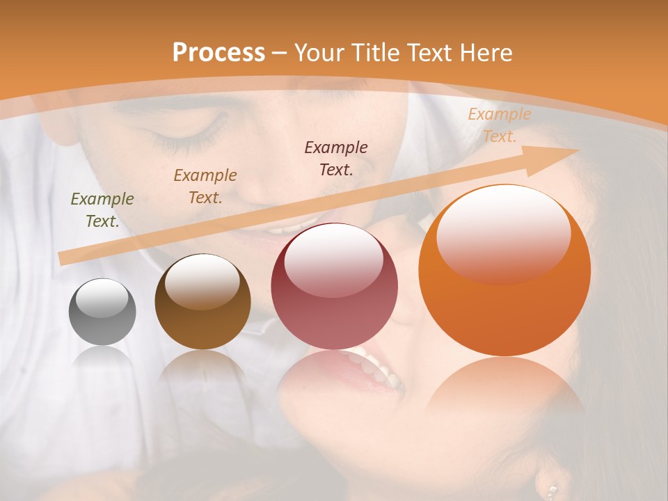 Beautiful Couple In Love Outdoors Looking At Each Other PowerPoint Template