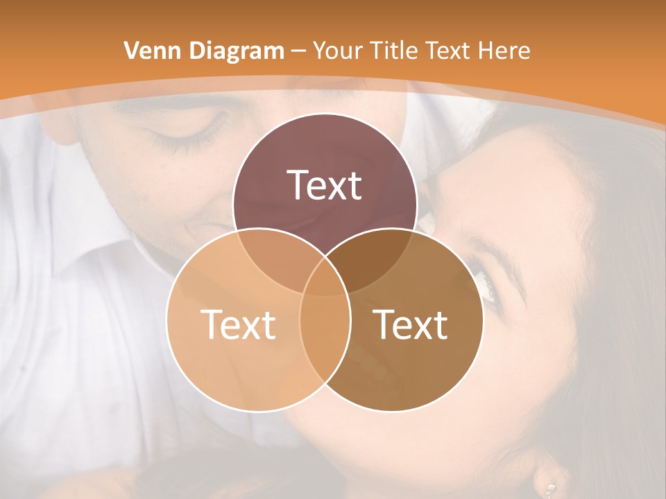 Beautiful Couple In Love Outdoors Looking At Each Other PowerPoint Template