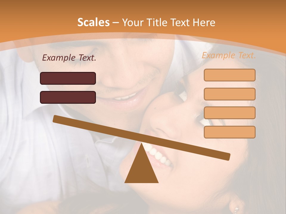 Beautiful Couple In Love Outdoors Looking At Each Other PowerPoint Template