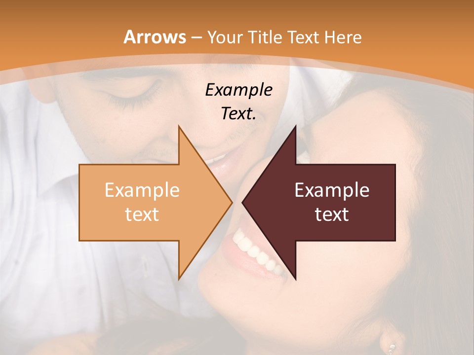 Beautiful Couple In Love Outdoors Looking At Each Other PowerPoint Template