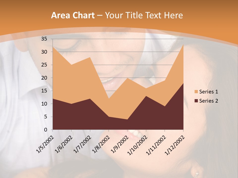 Beautiful Couple In Love Outdoors Looking At Each Other PowerPoint Template