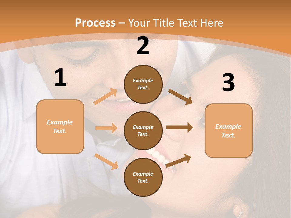 Beautiful Couple In Love Outdoors Looking At Each Other PowerPoint Template