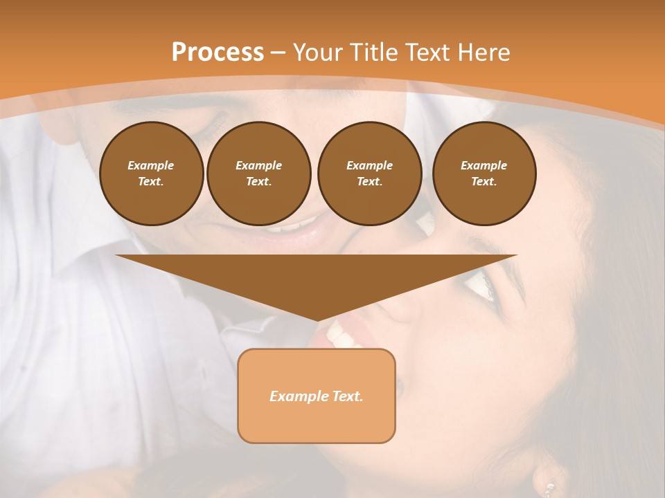 Beautiful Couple In Love Outdoors Looking At Each Other PowerPoint Template