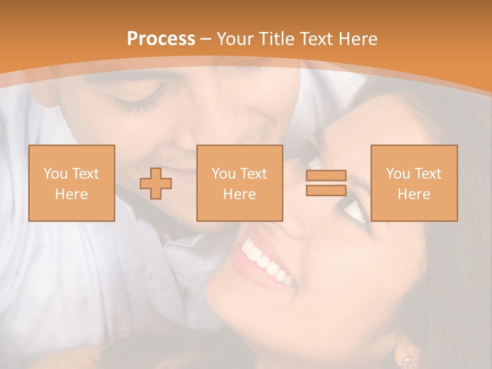 Beautiful Couple In Love Outdoors Looking At Each Other PowerPoint Template