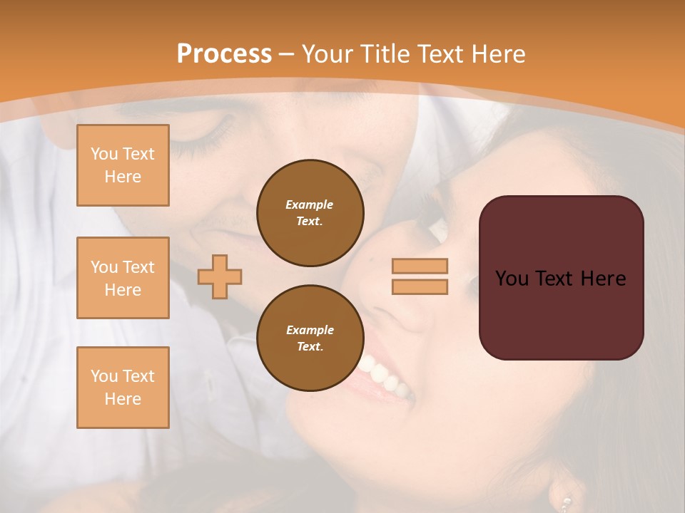 Beautiful Couple In Love Outdoors Looking At Each Other PowerPoint Template