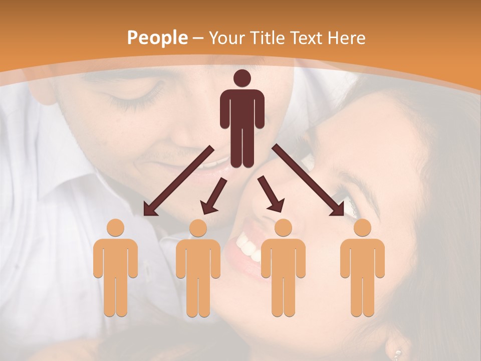 Beautiful Couple In Love Outdoors Looking At Each Other PowerPoint Template