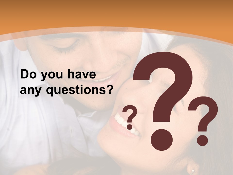 Beautiful Couple In Love Outdoors Looking At Each Other PowerPoint Template