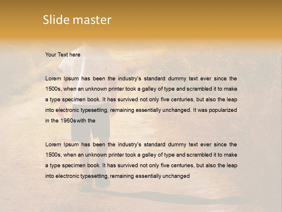 Child On The Road PowerPoint Template