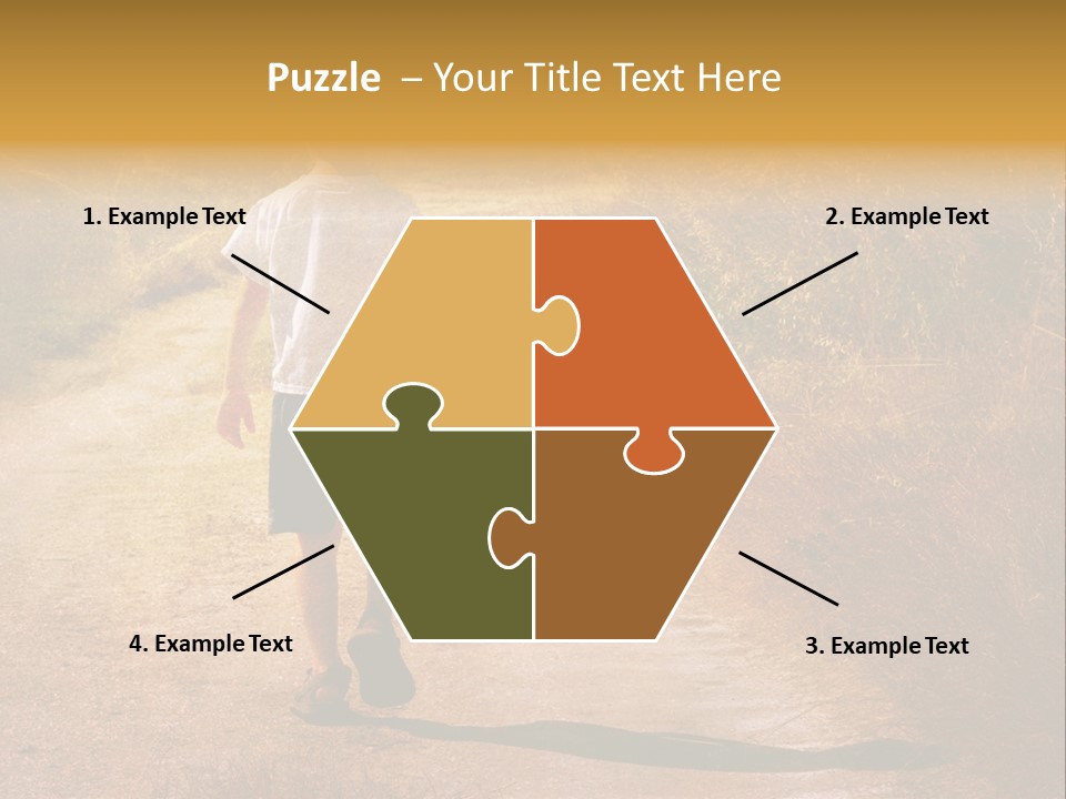 Child On The Road PowerPoint Template