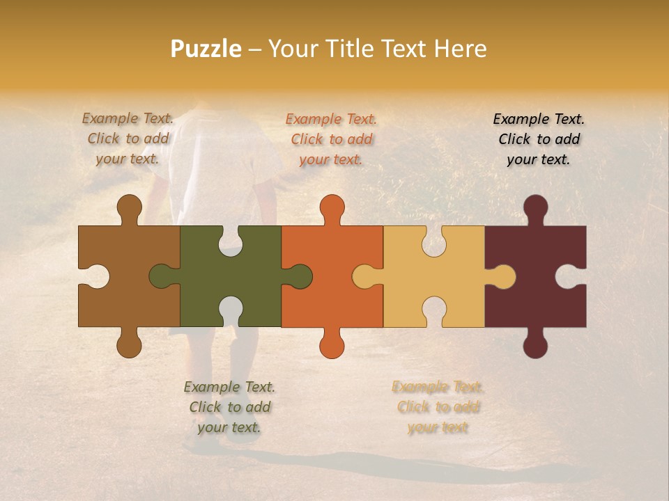 Child On The Road PowerPoint Template