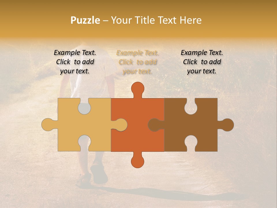 Child On The Road PowerPoint Template