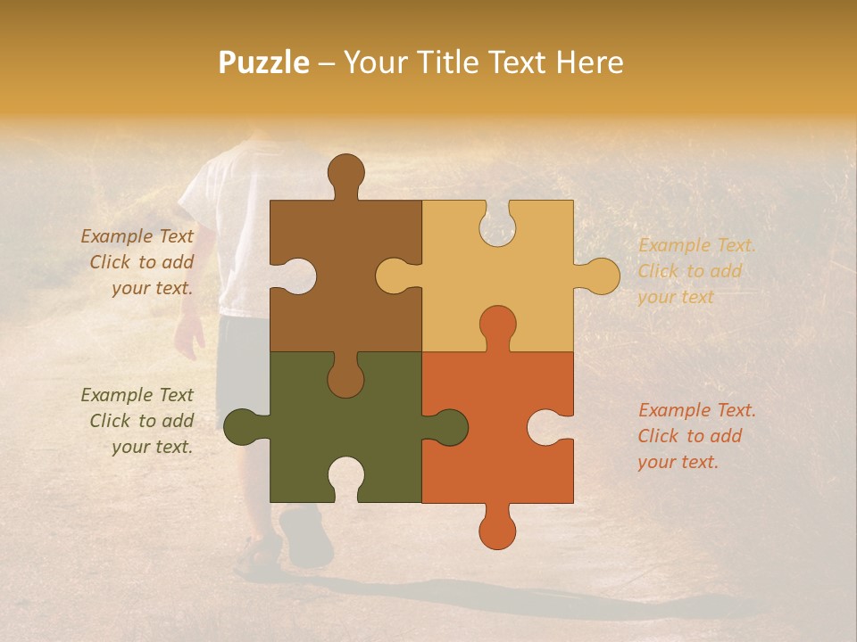 Child On The Road PowerPoint Template