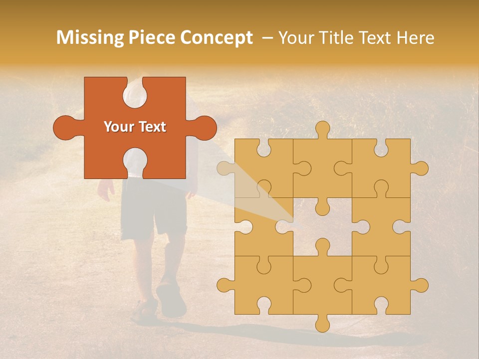 Child On The Road PowerPoint Template