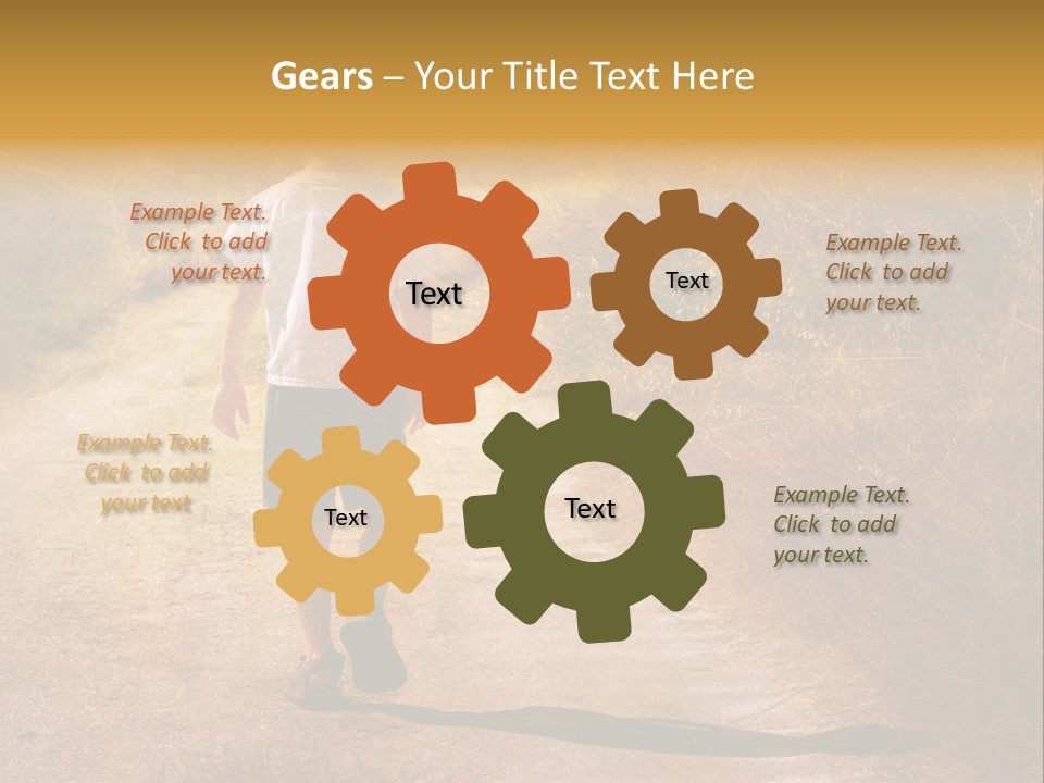 Child On The Road PowerPoint Template