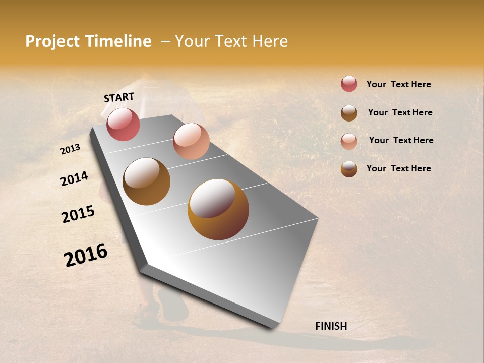 Child On The Road PowerPoint Template