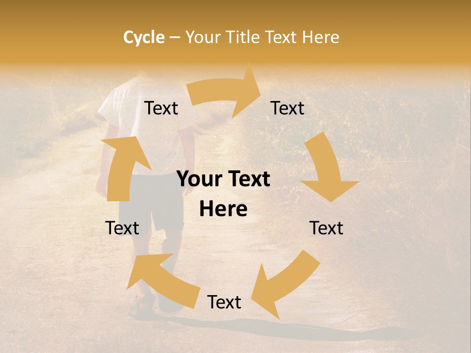 Child On The Road PowerPoint Template