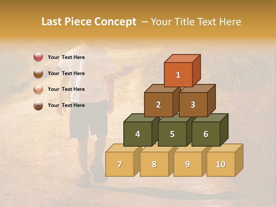 Child On The Road PowerPoint Template