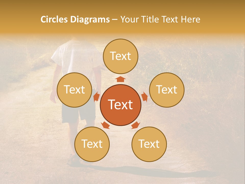 Child On The Road PowerPoint Template