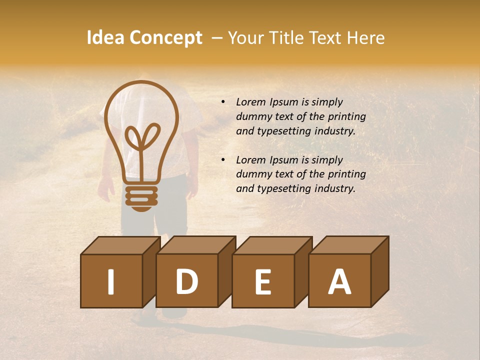 Child On The Road PowerPoint Template