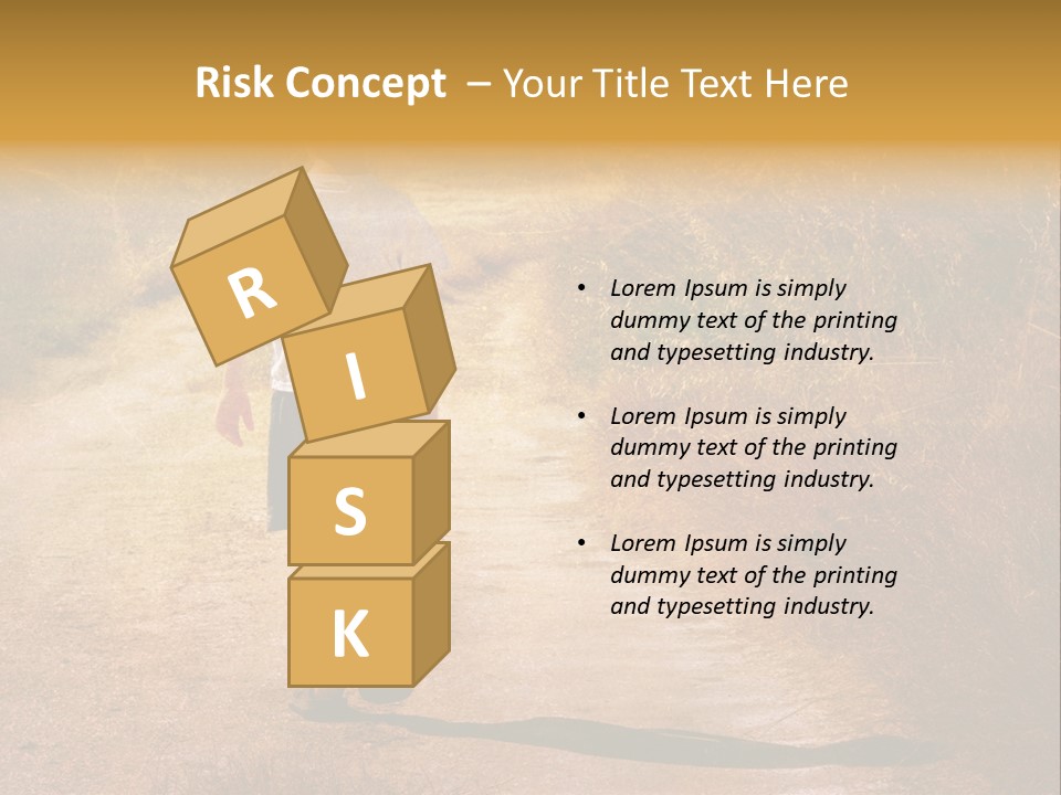 Child On The Road PowerPoint Template