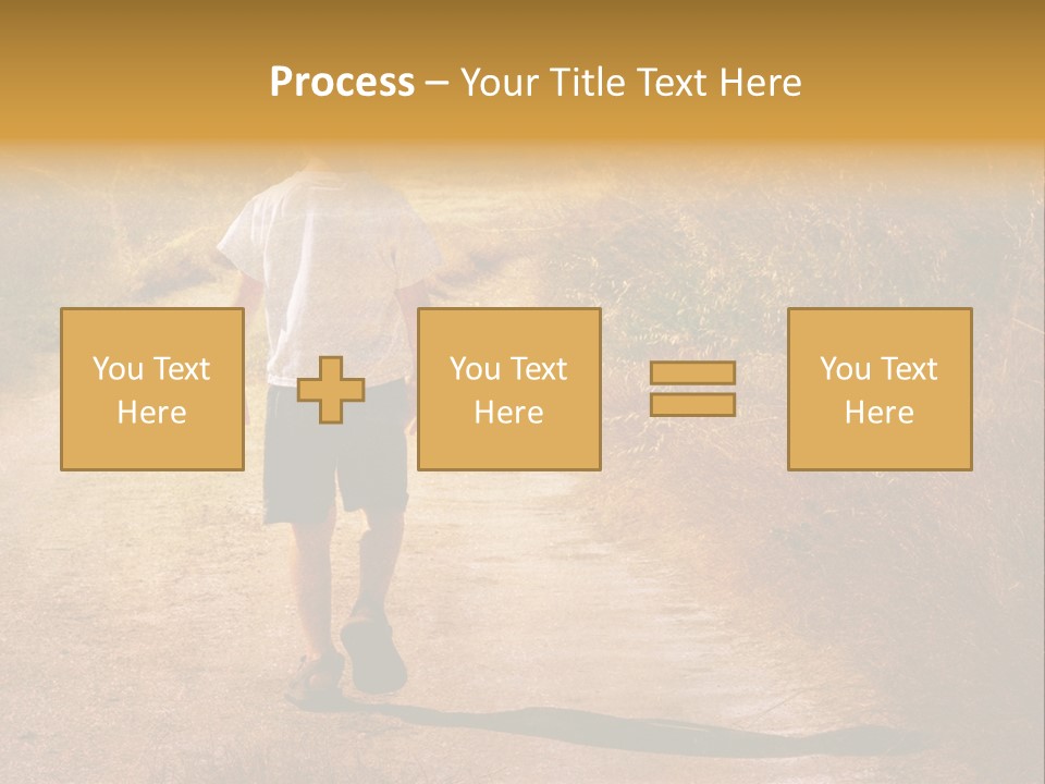 Child On The Road PowerPoint Template