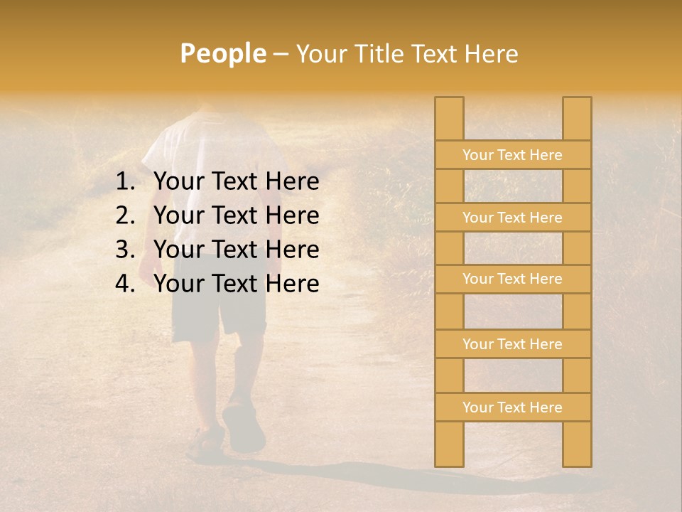 Child On The Road PowerPoint Template