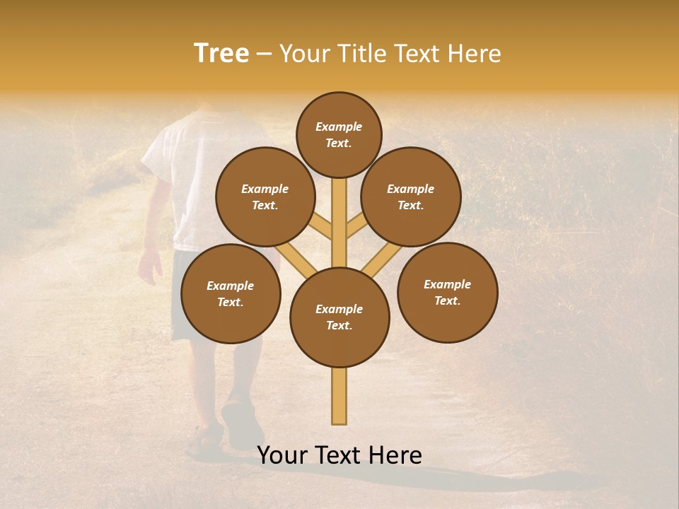 Child On The Road PowerPoint Template