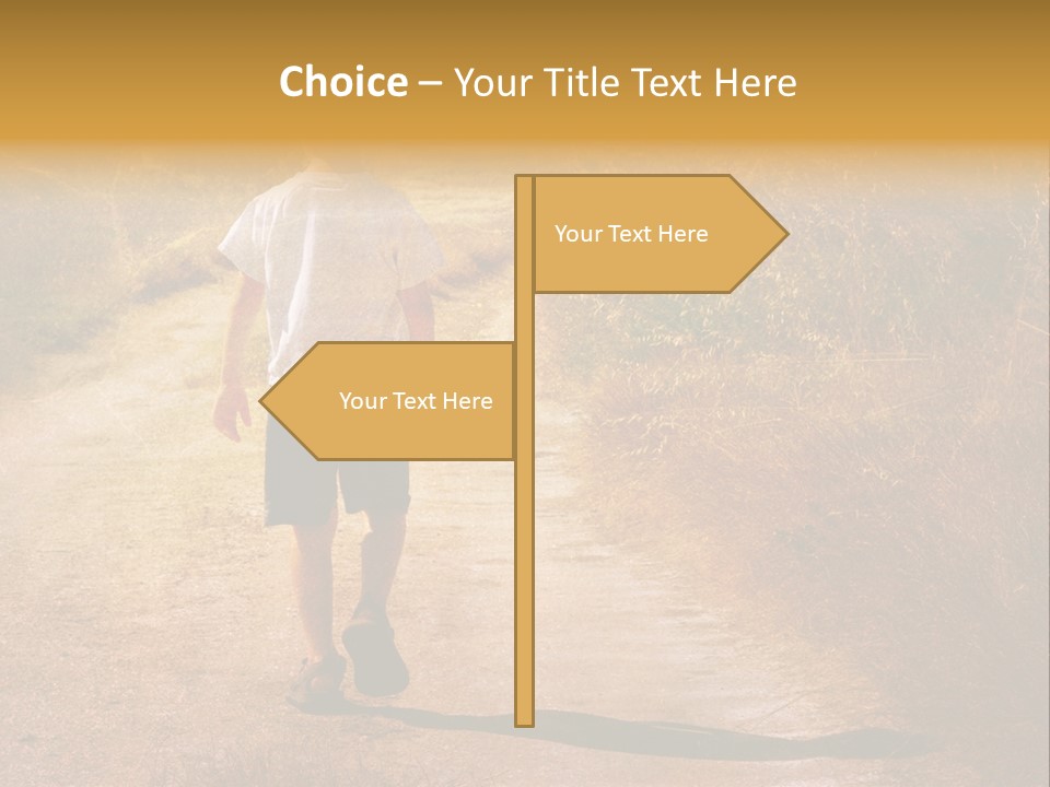 Child On The Road PowerPoint Template